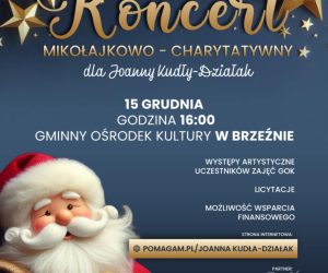 Plakat reklamujący Koncert Mikołajkowo-Charytatywny w Brzeźnie